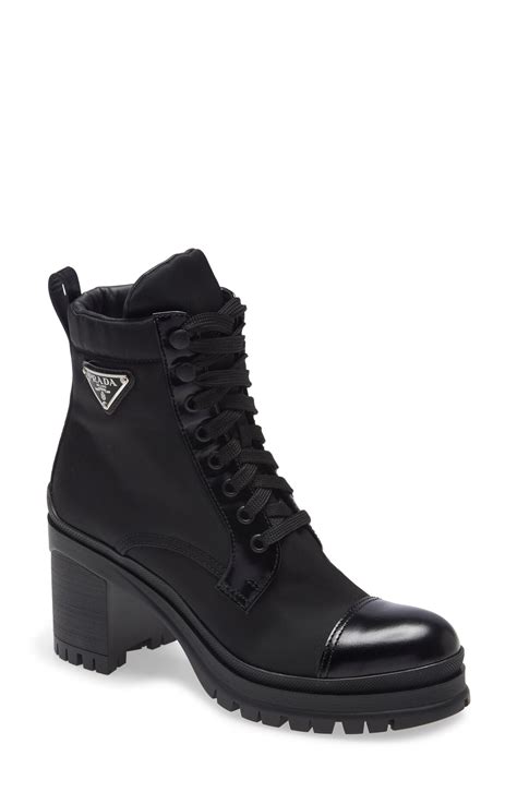 prada suede hiking boots|prada block heel combat boots.